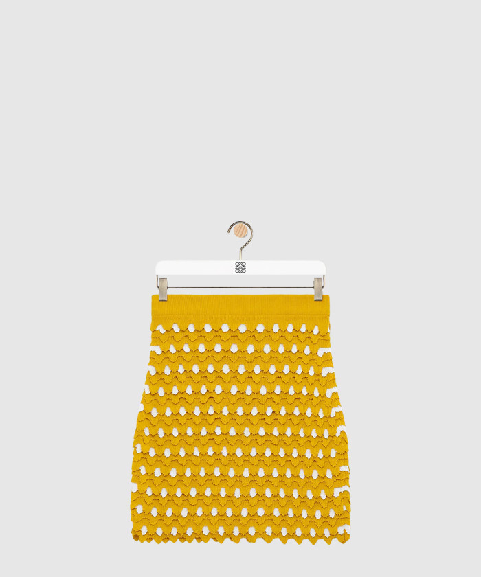 로에베 미니 스커트 비스코스 & 코튼