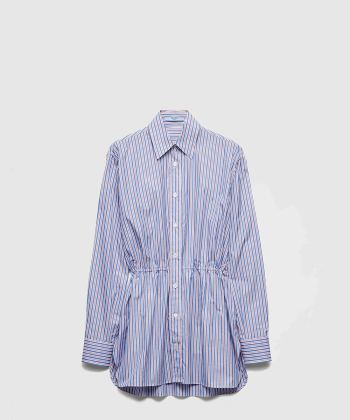 프라다 스트라이프 포플린 셔츠 P488HG