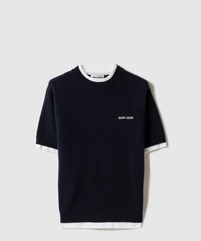 미우미우 캐시미어 크루넥 스웨터 MMLB62