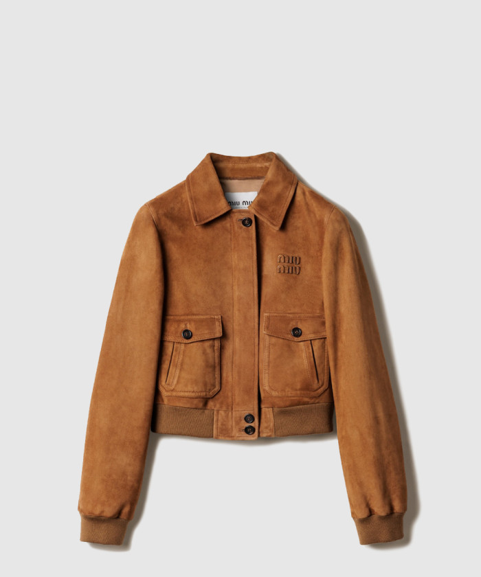 미우미우 스에이드 블루존 재킷 MPV950