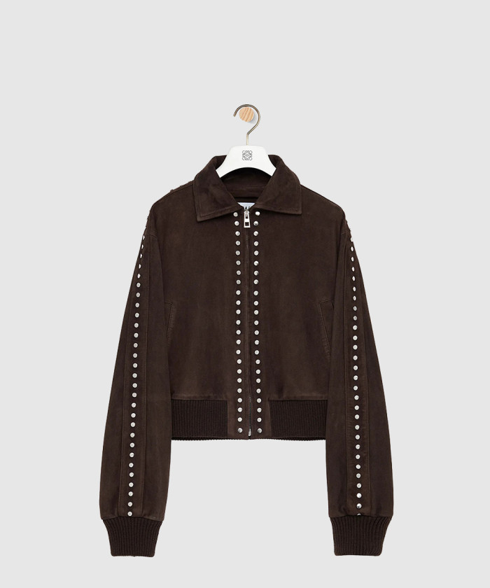 로에베 보머 재킷 스웨이드 램스킨