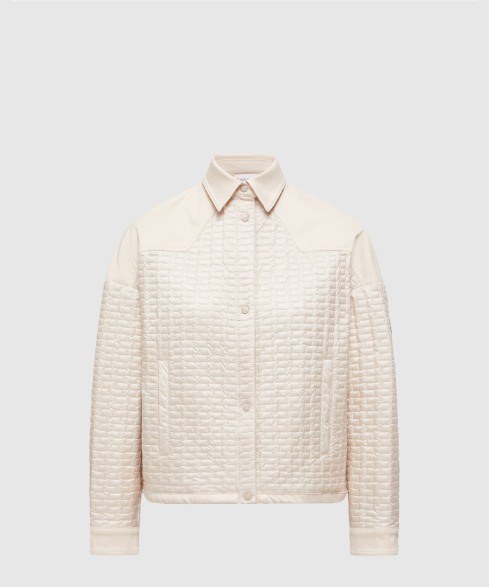 몽클레어 기하학적 퀼팅 패딩 셔츠