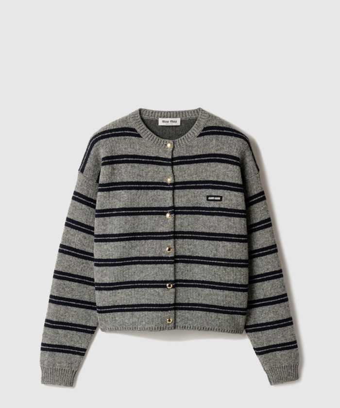미우미우 셰틀랜드 니트 카디건 MMF899