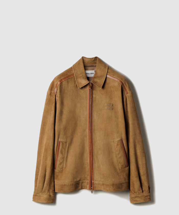 미우미우 스웨이드 블루종 재킷 MPV949