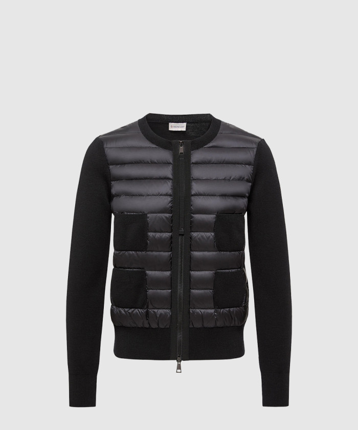 몽클레어 패딩 울 집업 카디건