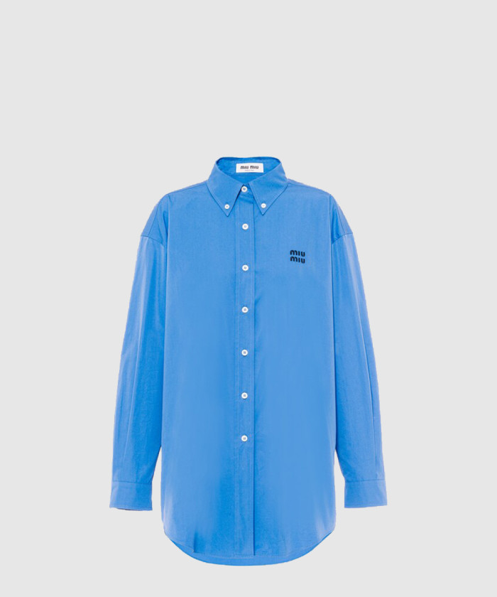 미우미우 Oversize 포플린 텍스처 셔츠 MK1626