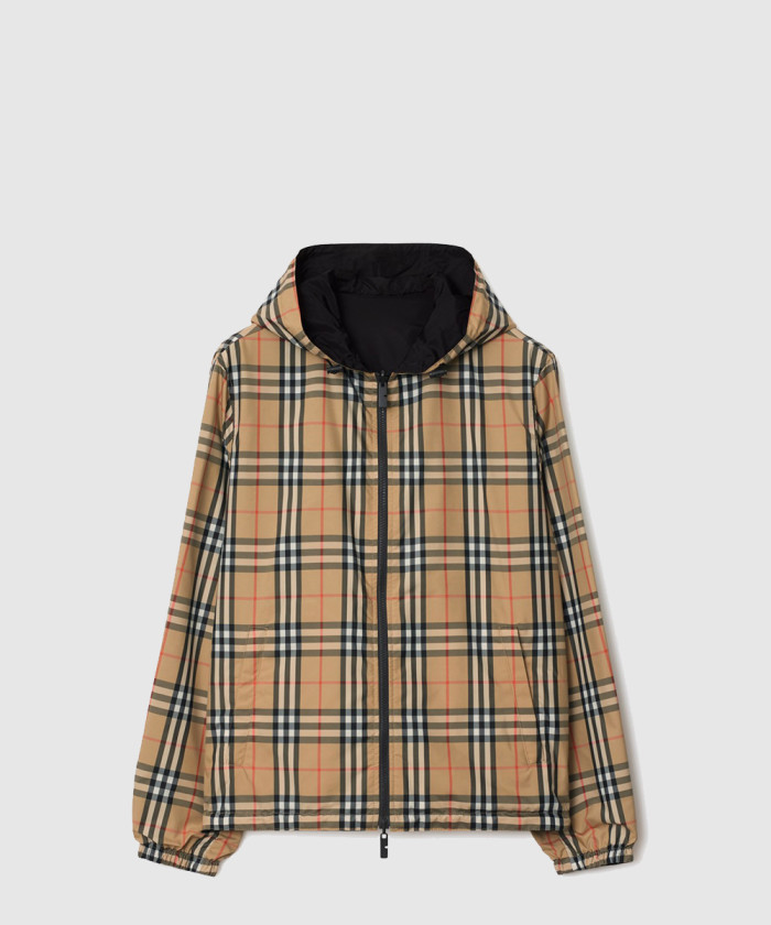 버버리 리버시블 체크 후드 재킷 81103711