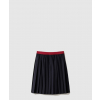 미우미우 플리츠 핀스트라이프 미디 스커트 MG2530