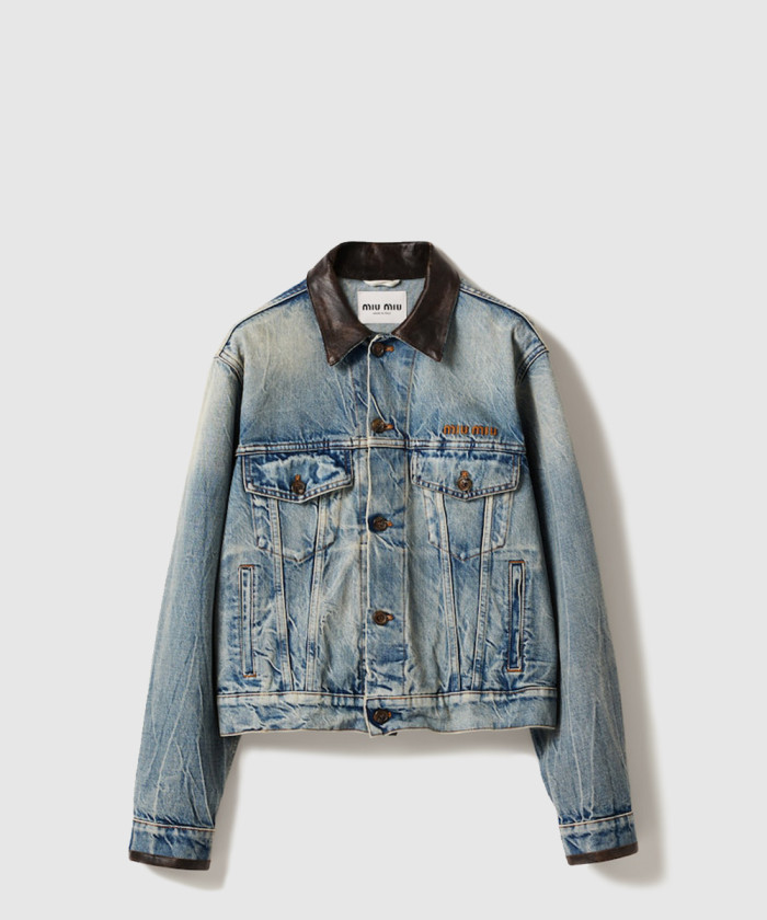 미우미우 데님 블루종 재킷 GWB273