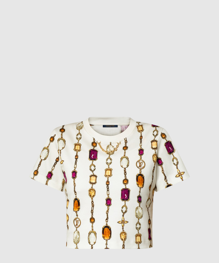 루이비통 네크리스 프린트 크롭 탑 1AI435