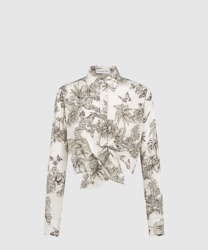 디올 Dioriviera 타이 크롭 블라우스 541B6