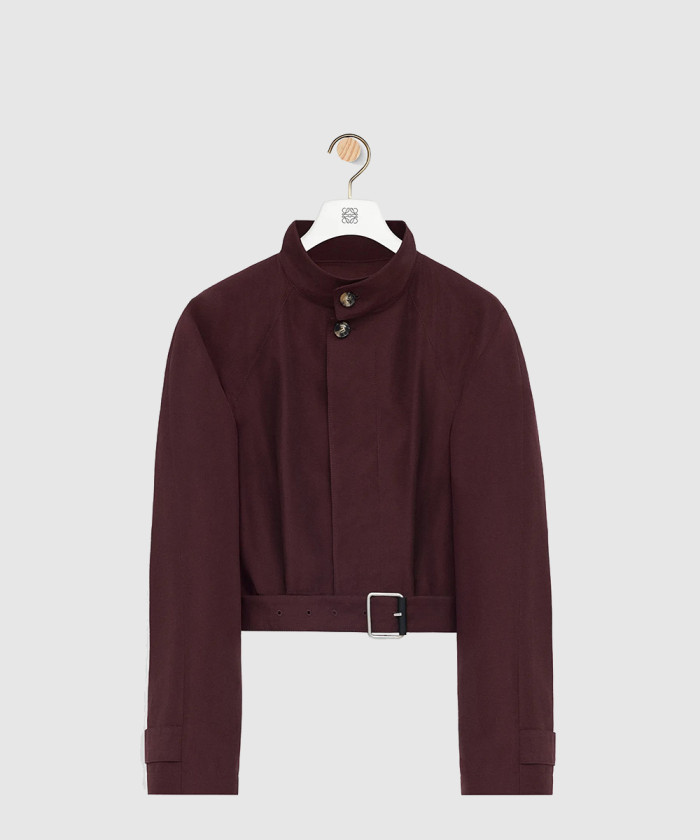 로에베 쇼트 트렌치 코튼 혼방