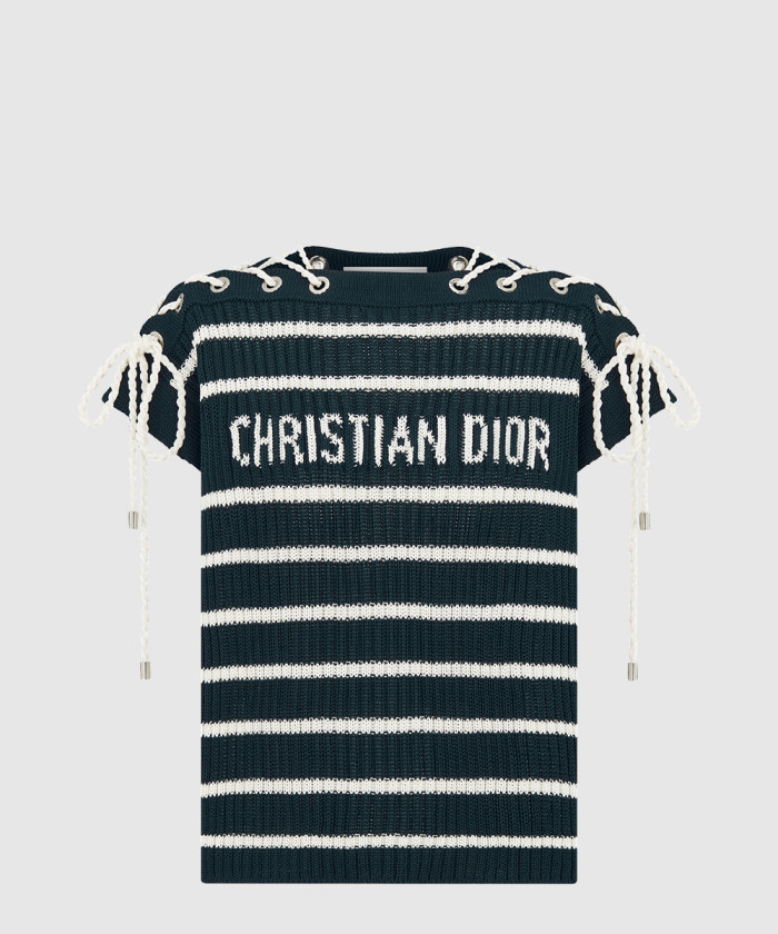 디올 Dioriviera 레이스업 캡 슬리브 스웨터 544S4