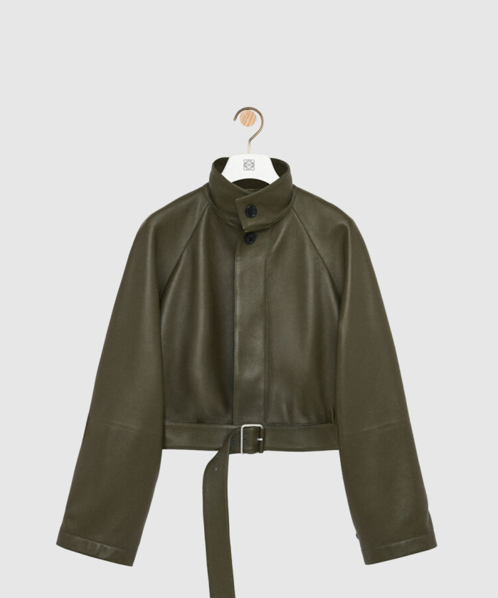 로에베 쇼트 트렌치 나파 램스킨