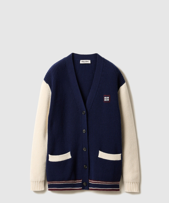 미우미우 울 캐시미어 카디건 MMF933