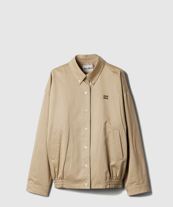 미우미우 치노 패브릭 블루종 재킷 ML1264