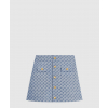 셀린느 미니 스커트 모노그램 샴브레이 코튼 RJ01U0