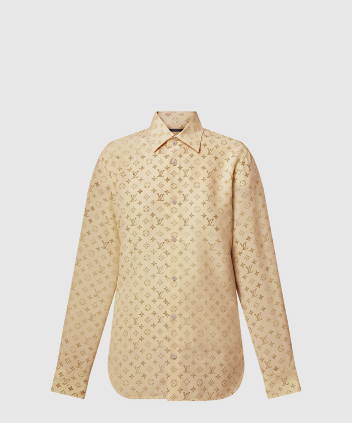루이비통 워시드 모노그램 실크 셔츠 1AI843