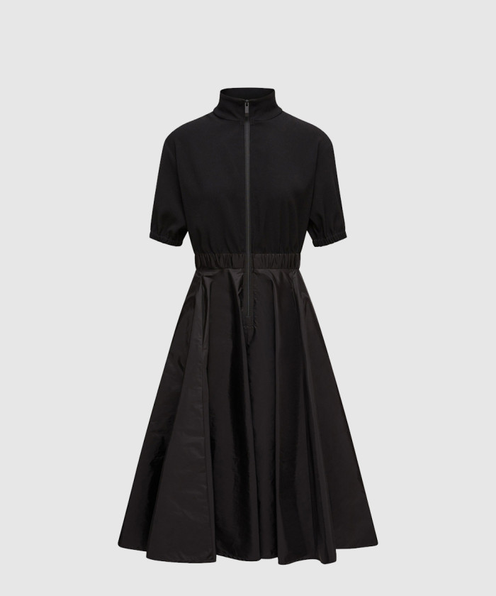 몽클레어 새틴 미디 드레스