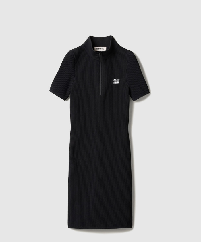 미우미우 비스코스 터틀넥 미니드레스 MMA894