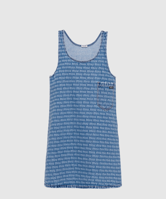 미우미우 데님 점프수트 미니 스커트 GWA186