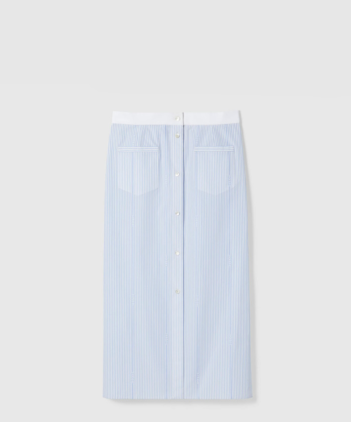 구찌 슈레디드 코튼 스커트 831881