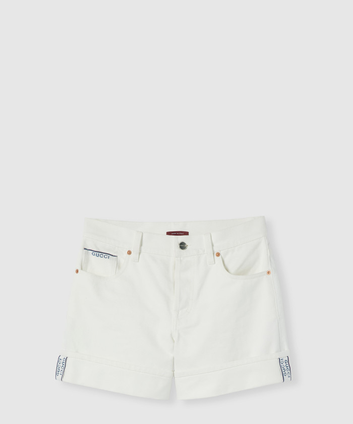 구찌 코튼 셀비지 데님 쇼츠 ‎836079