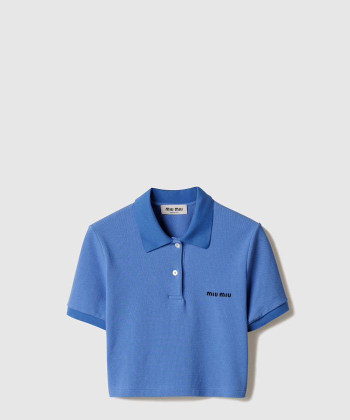 미우미우 코튼 피케 폴로 셔츠 MJN547
