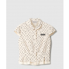 미우미우 폴카 도트 크레이프 드 신 셔츠 MK1902