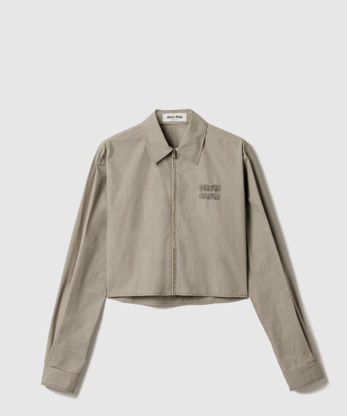 미우미우 기능성 체크 셔츠 MK1905