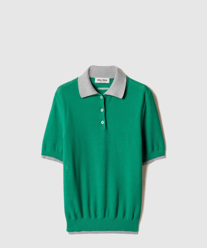 미우미우 코튼 폴로 셔츠 MMLB23