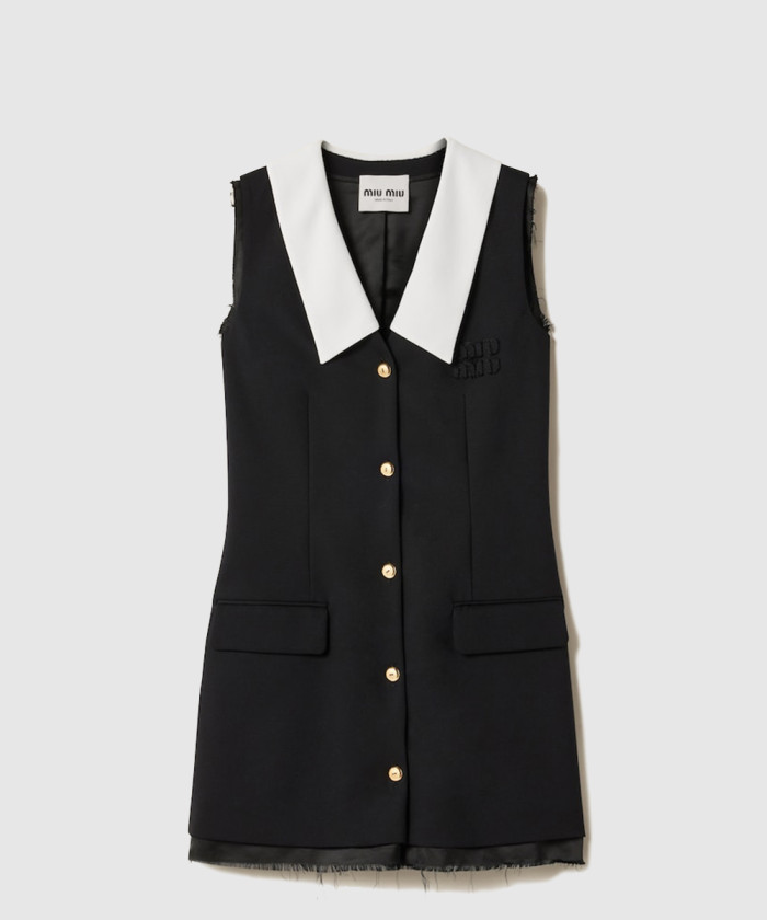 미우미우 울 벨벳 미니 드레스 MF5620