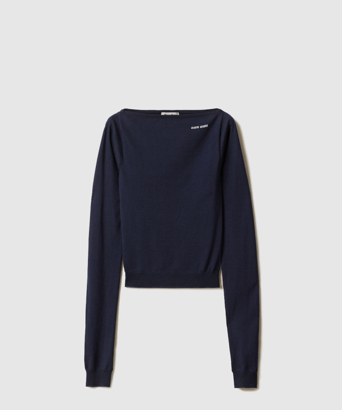 미우미우 울 보트넥 스웨터 MMLA85