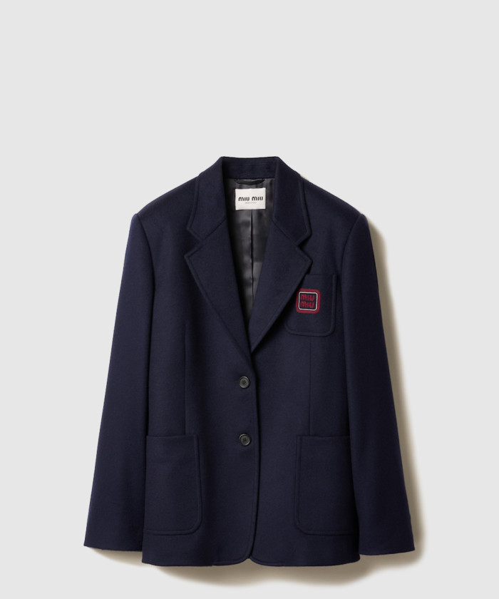 미우미우 싱글브레스트 벨루어 재킷 MH1769