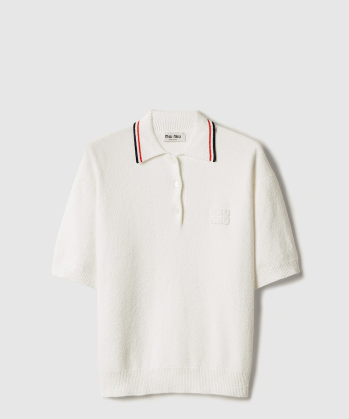 미우미우 코튼 니트 폴로 셔츠 MMLB31