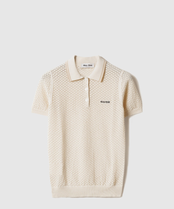 미우미우 코튼 폴로 셔츠 MMLB28
