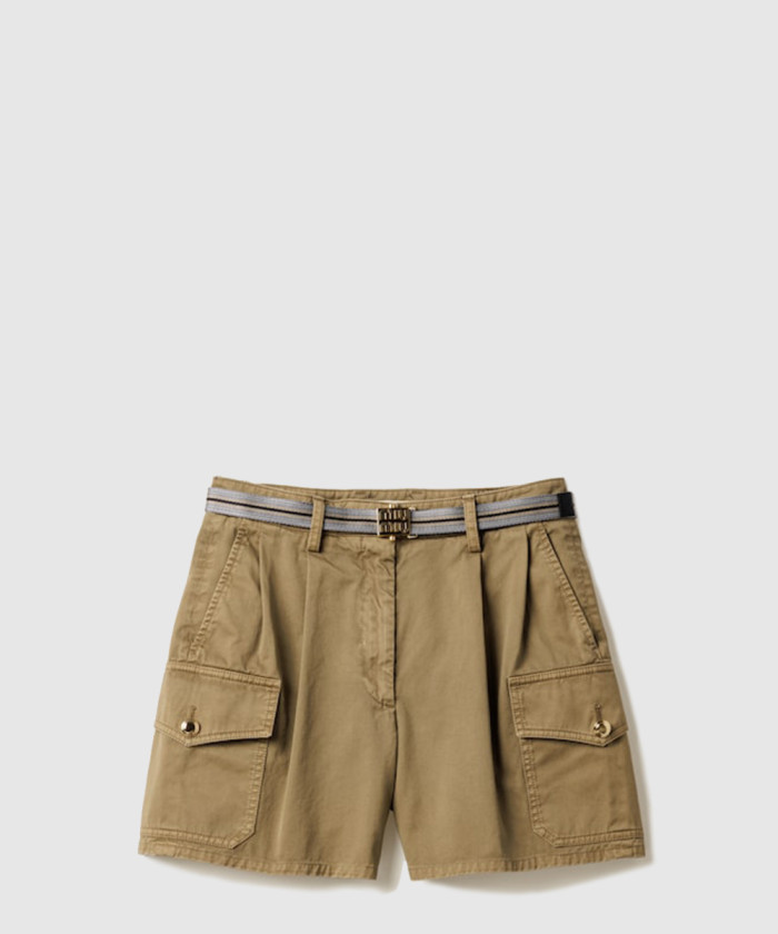 미우미우 후염 코튼 새틴 쇼츠 MP1853