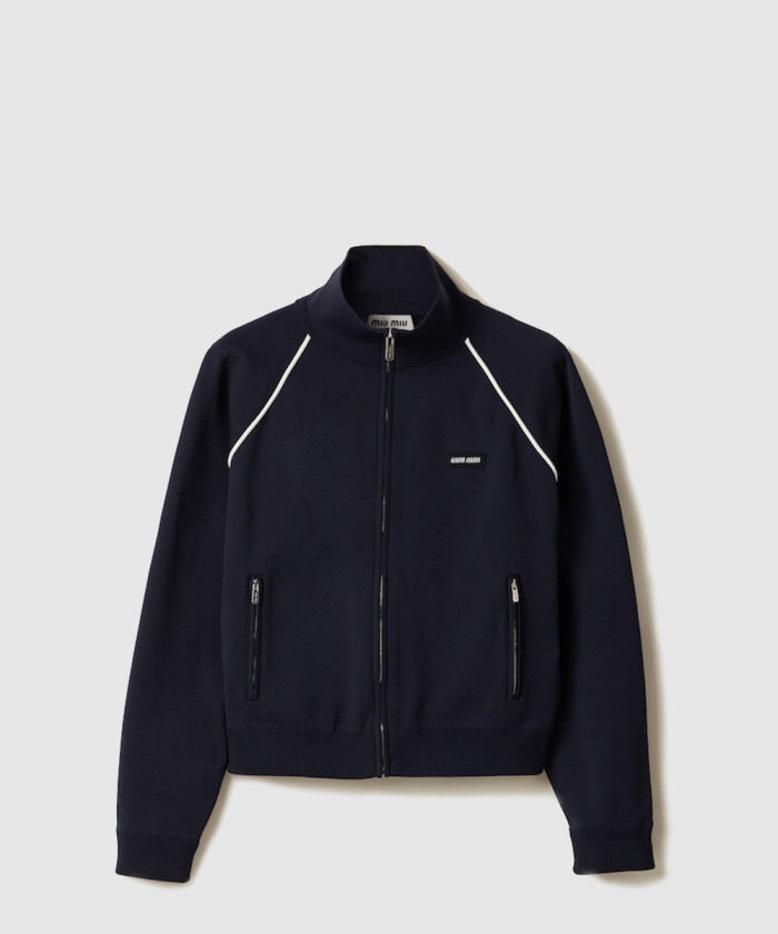 미우미우 원사 지퍼 가디건 MMF958