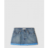 미우미우 데님 및 포플린 미니스커트 GWD337