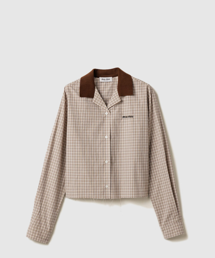 미우미우 플레이드 셔츠 MK1924