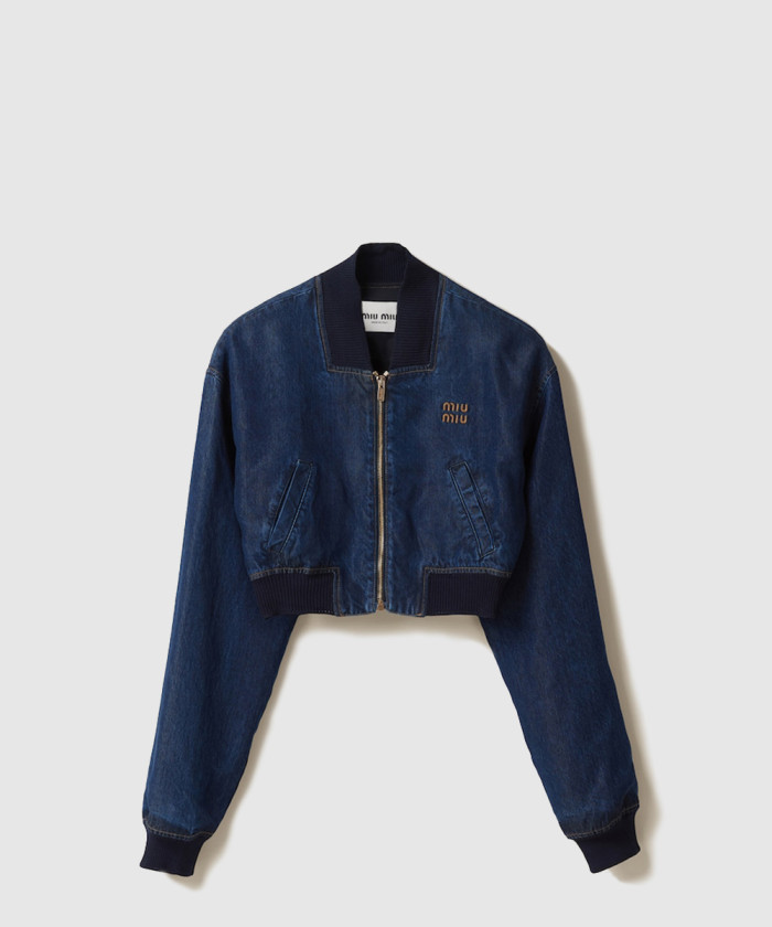 미우미우 데님 블루종 재킷 GWB181