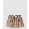 미우미우 깅엄 체크 기능성 소재 스커트 MG2385