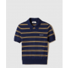 미우미우 스트라이프 캐시미어 및 실크 폴로 스웨터 MMLA18