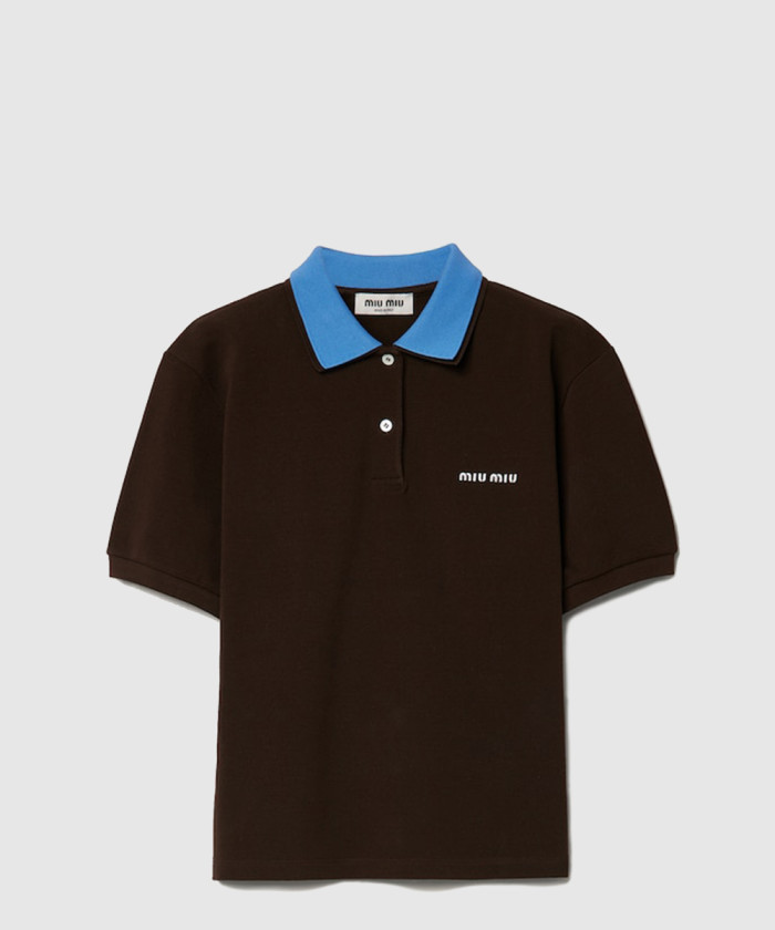 미우미우 코튼 피케 폴로 셔츠 MJN535