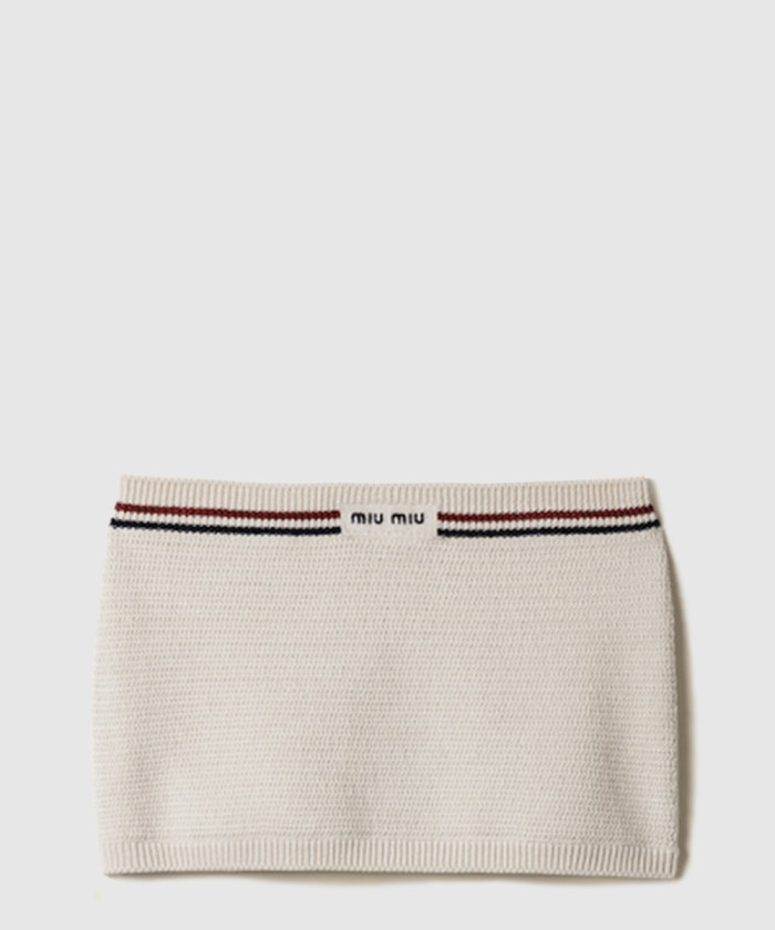 미우미우 코튼 니트 미니스커트 MMG550