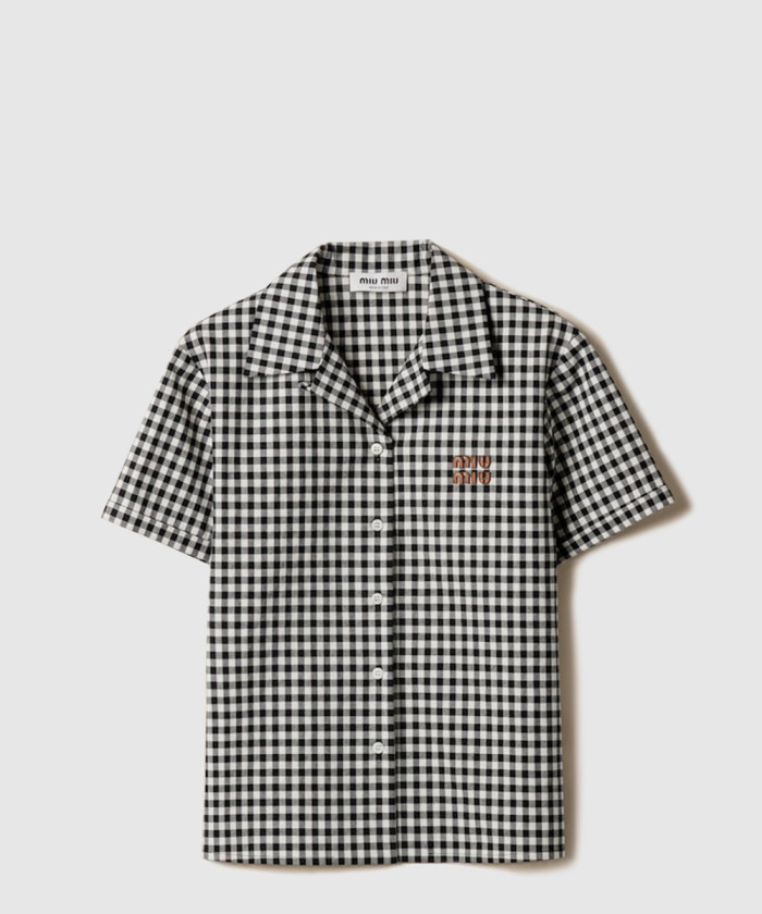 미우미우 깅엄 체크 셔츠 MK1947