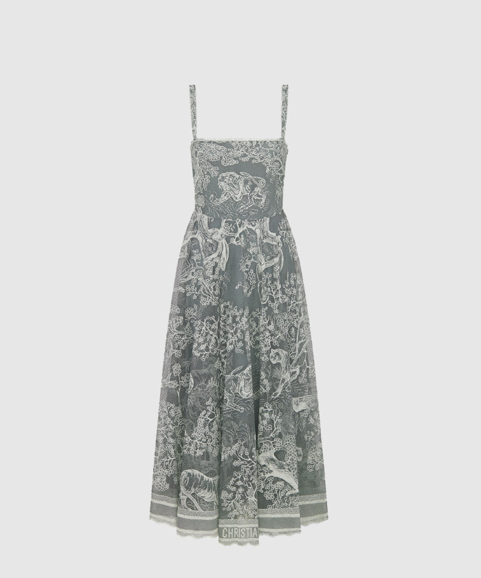 디올 Dioriviera 미디 플레어 드레스 541D1