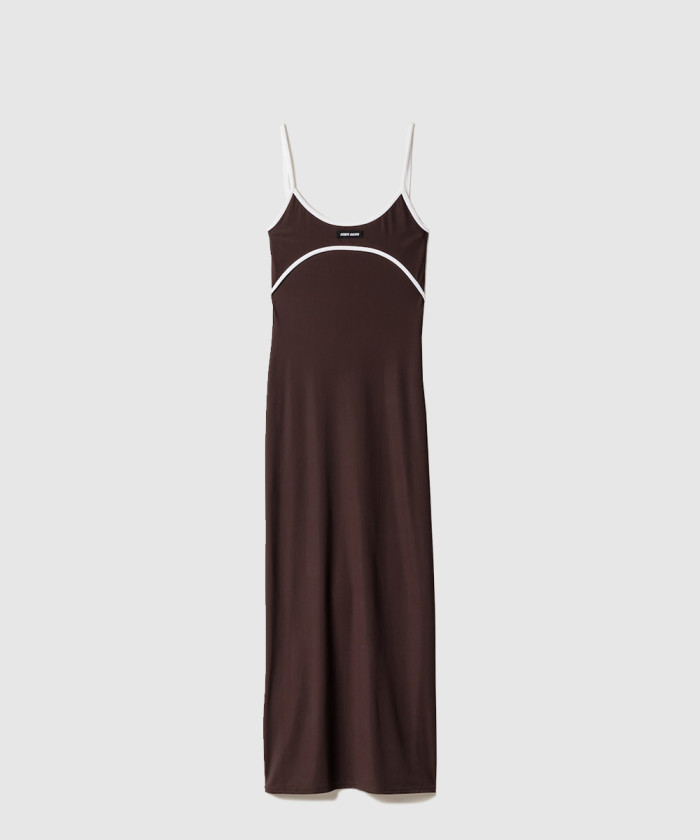 미우미우 스트레치 저지 미디 드레스 MF5683