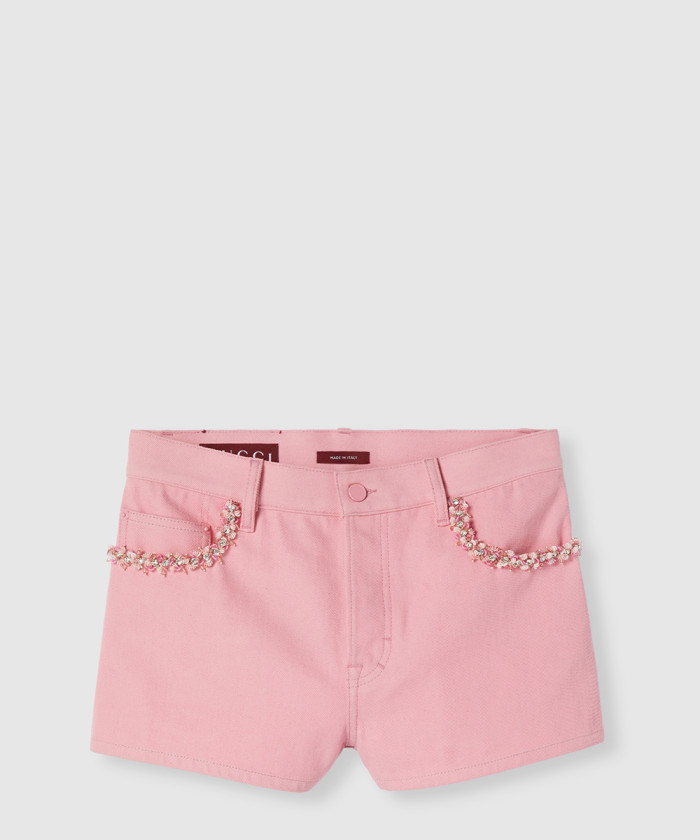 구찌 자수 데님 쇼츠 835657