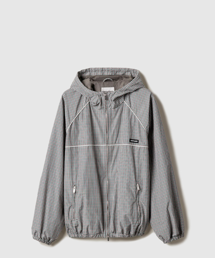 미우미우 체크 테크니컬 패브릭 봄버 재킷 ML1234